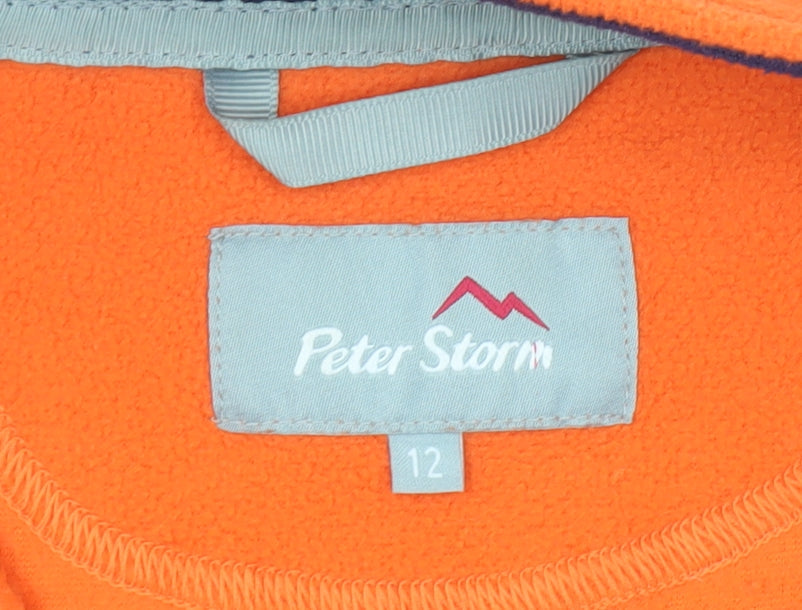 Womens UK 12 Regular Peter Storm Orange Pullover Sweatshirt