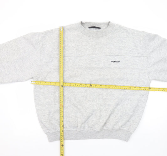 Donnay Women’s Grey Pullover Sweatshirt Medium Logo Casual Jumper