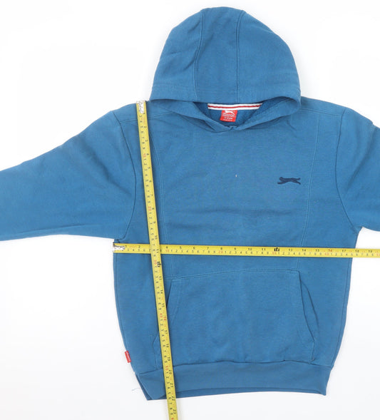 Slazenger Boys Blue Pullover Hoodie 11-12 Years Cotton Blend Casual