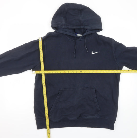 Mens UK L Regular Nike Blue Pullover Hoodie