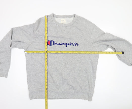 Mens UK XL Regular Champion Grey Pullover Sweatshirt