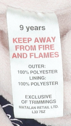 Additional view of Matalan girls’ navy unicorn hooded rain coat 9 years water resistant