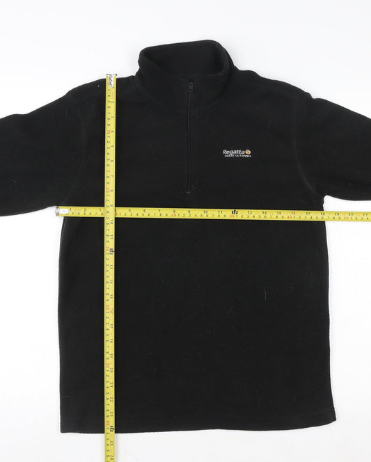 Mens UK S Regular Regatta Black Pullover Sweatshirt