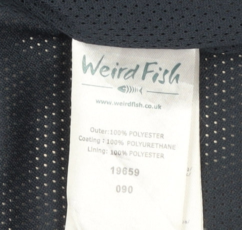 Weird Fish Men's Blue Waterproof Hooded Rain Jacket Size S