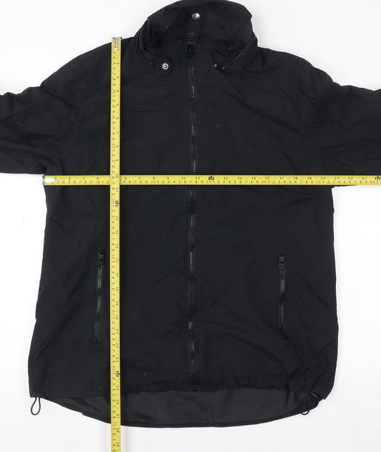 Nuvano Womens Black Lightweight Windbreaker Jacket L