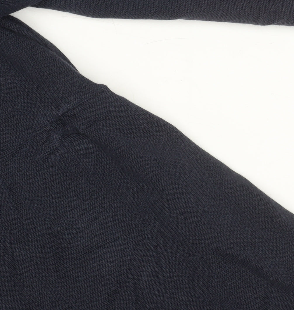 Hugo Boss Mens Blue Small Long Sleeve Cotton Crew Neck Top