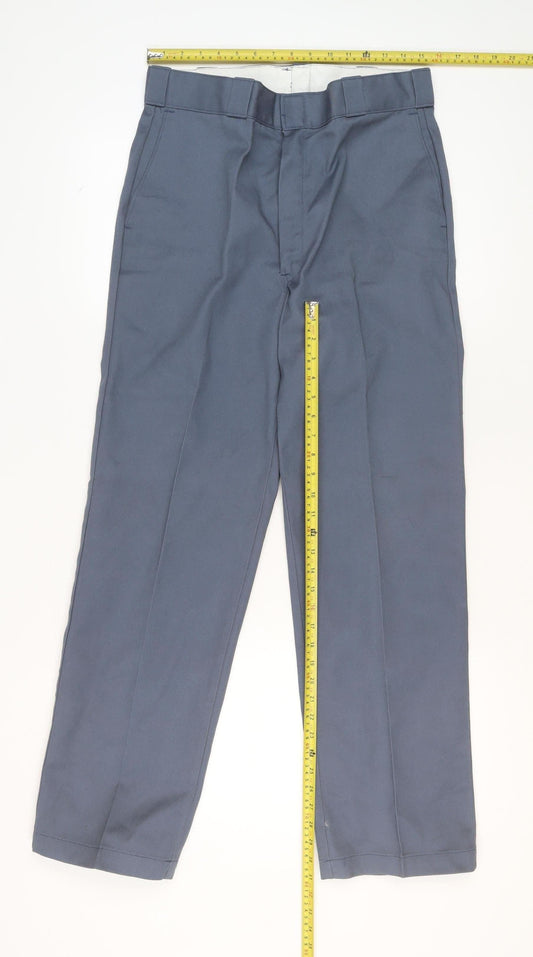 Dickies Men Blue 30x32 Regular Fit 874 Work Chino Trousers