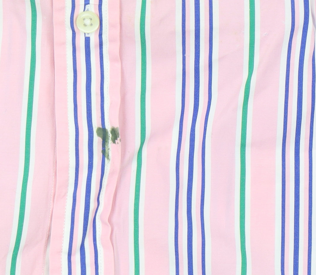 Womens UK Size 14 Ralph Lauren Pink 100% Cotton Button-Up