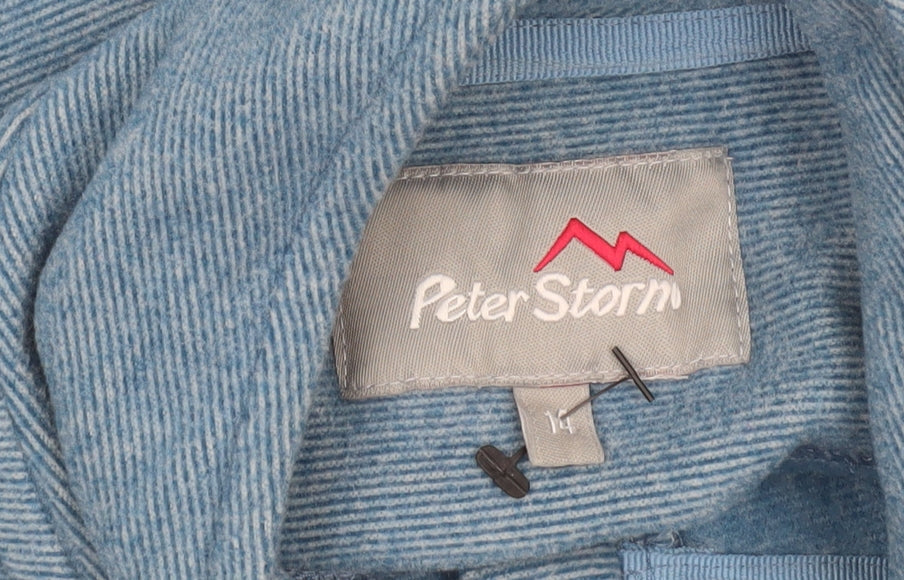 Peter Storm Women's Blue 1/2 Zip Fleece Pullover Size 14