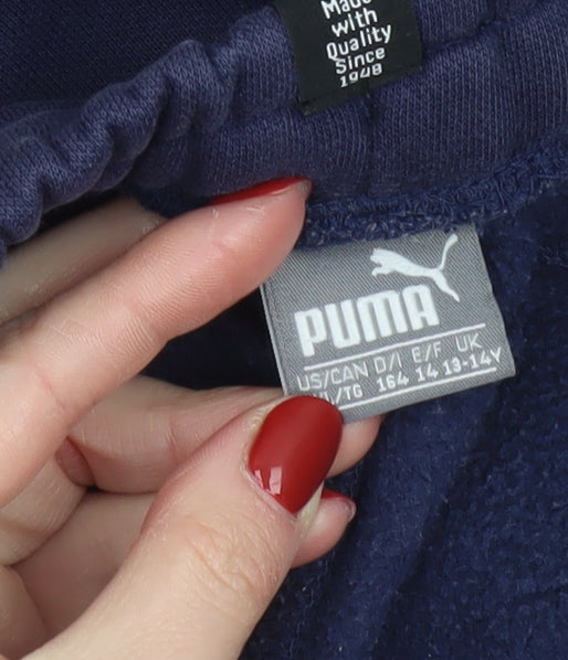 Additional view of Puma boys’ blue jogger sweatpants 13-14 years cotton blend activewear