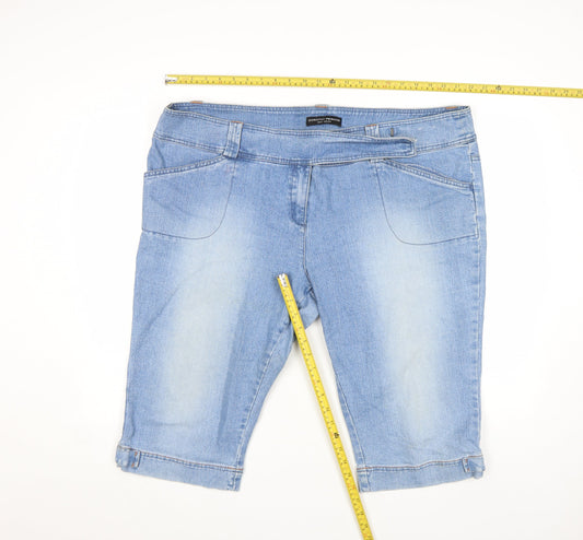 Dorothy Perkins Women’s Blue Denim Capri Jeans Size 22 Stretch Fit