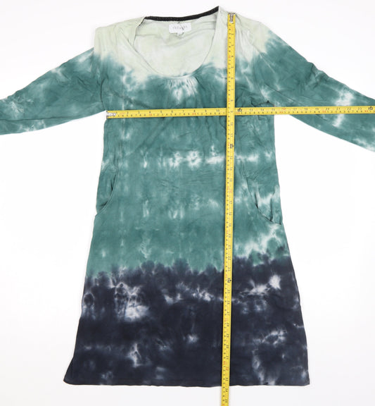 Thought Women’s Multicoloured Tie Dye Long Sleeve Shift Dress Size L
