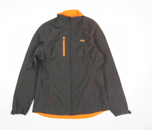 Womens UK Size M Regular FILA Grey Polyester Jacket
