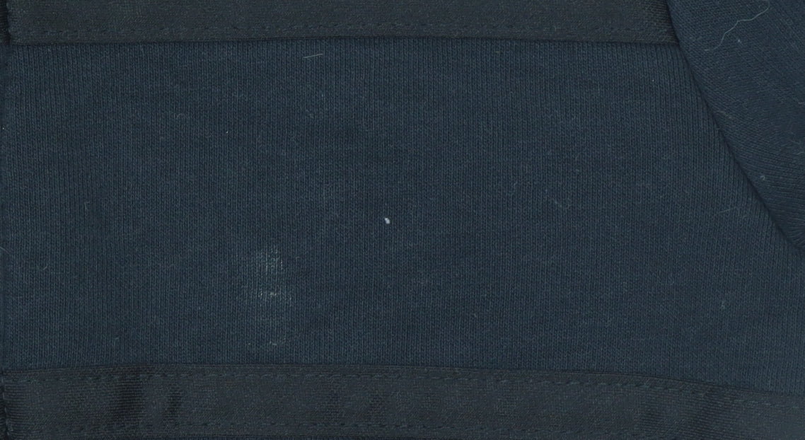 Additional view of Errea boys’ black xs full zip hoodie with logo and colourblock design