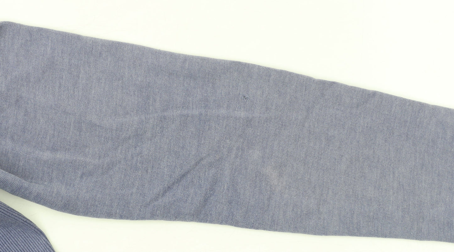 FatFace Women Blue Size 8 Full Zip Hoodie with Graphic Print