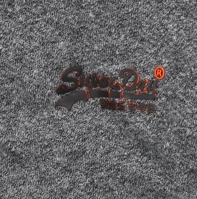 Mens UK L Regular Superdry Grey Full Zip Hoodie