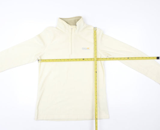 Regatta Great Outdoors Women Beige Fleece 1/4 Zip Pullover UK 10