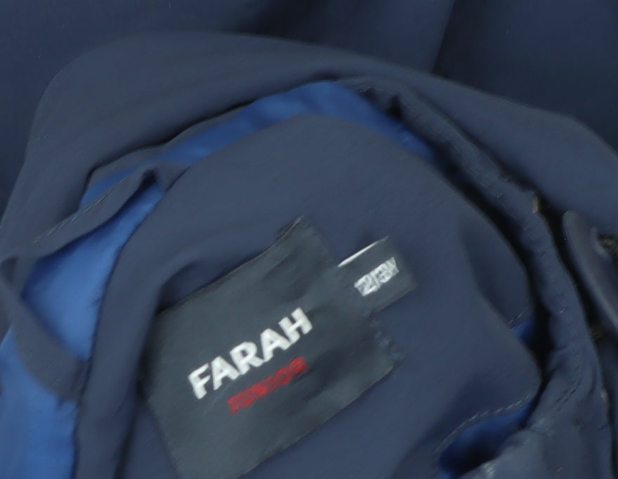 Additional view of Farah Junior boys’ blue hooded puffer jacket age 12-13 years lightweight zip coat