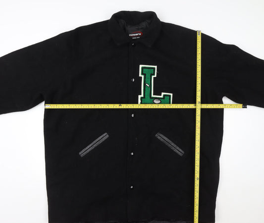 Powers Men's Black Wool Varsity Jacket 2XL College Style