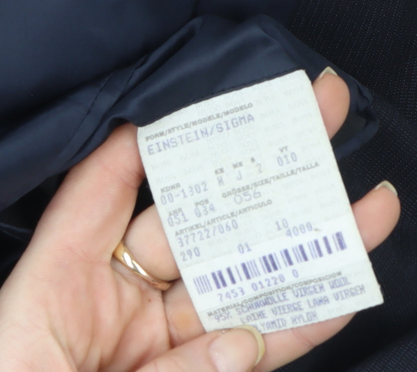 Hugo Boss Womens Black Wool Suit Jacket Size 28 Regular Fit