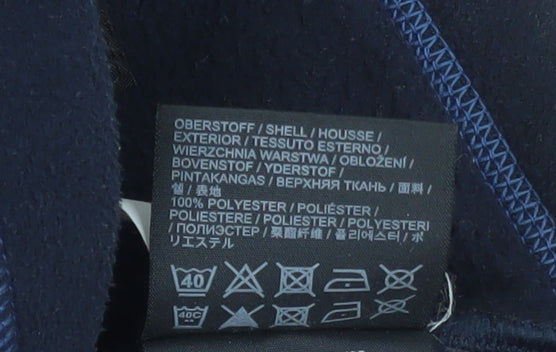 Jack Wolfskin Blue Fleece Full Zip Jacket Unisex Kids 8 Hiking Outdoor Layer