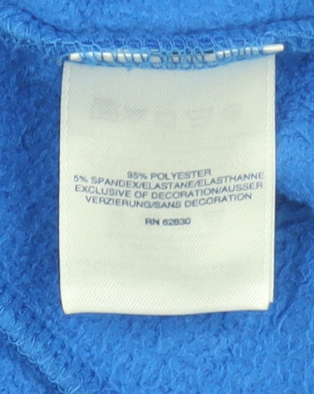 Lands' End Women’s Blue Petite Fleece Blazer Jacket Size L