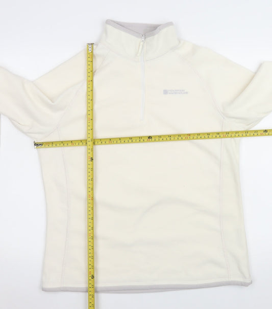 Mountain Warehouse Women Ivory 1/2 Zip Fleece Sweatshirt Size 16