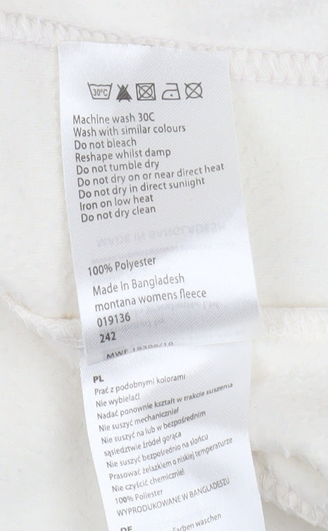 Mountain Warehouse Women Ivory 1/2 Zip Fleece Sweatshirt Size 16