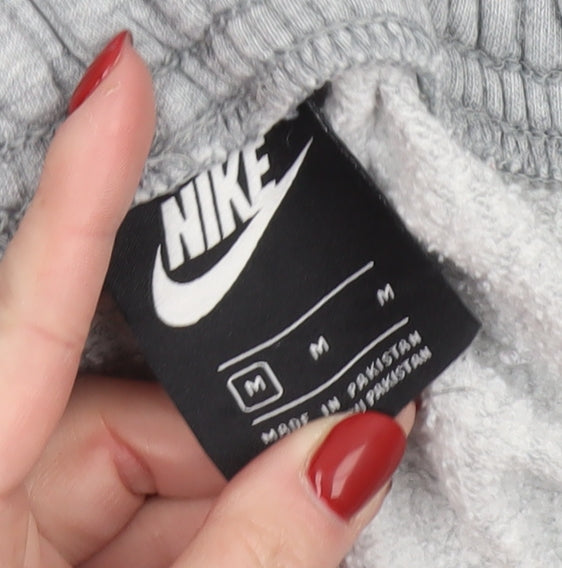 Nike Men’s Grey Fleece Sweatpants Joggers Size M Elastic Waist