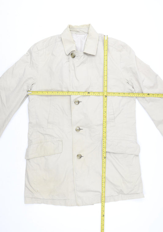 Womens UK Size S Regular HUGO BOSS Beige Cotton Jacket