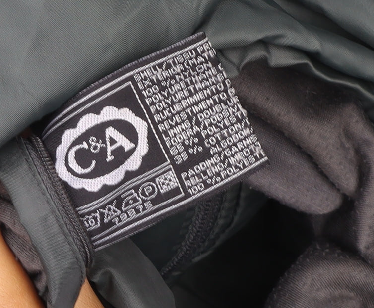 Additional view of C&A Men's Green M Hooded Windbreaker Jacket Lightweight Outdoor