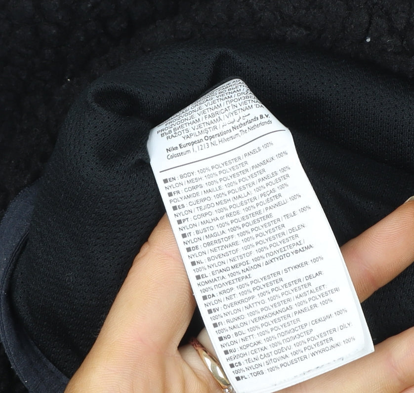 Mens UK S Regular Nike Black Full Zip Sweatshirt