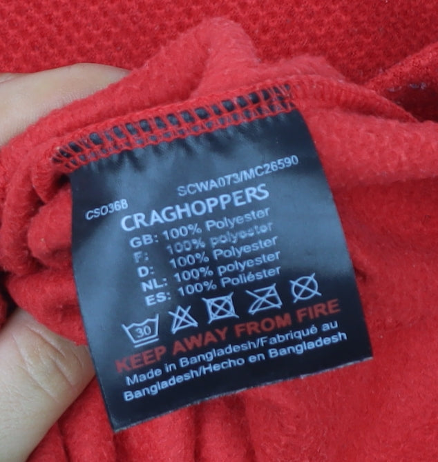 Mens UK 10 Regular Craghoppers Red Pullover Sweatshirt