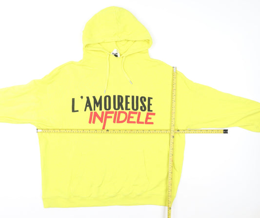 Bel Air Women's Yellow Pullover Hoodie L'Amoureuse Infidele T1 Cotton