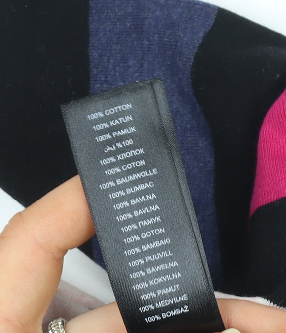 Maine New England Women Multicoloured Cotton Striped Pullover Top Size 16