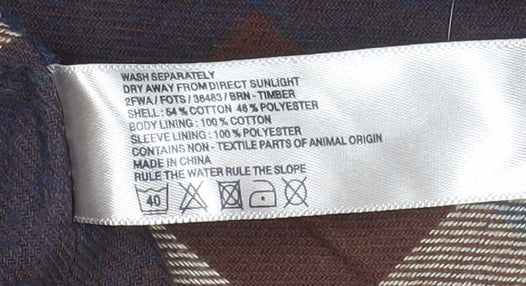 Womens UK Size 10 Regular Fat Face Brown Cotton Blend Blend Jacket