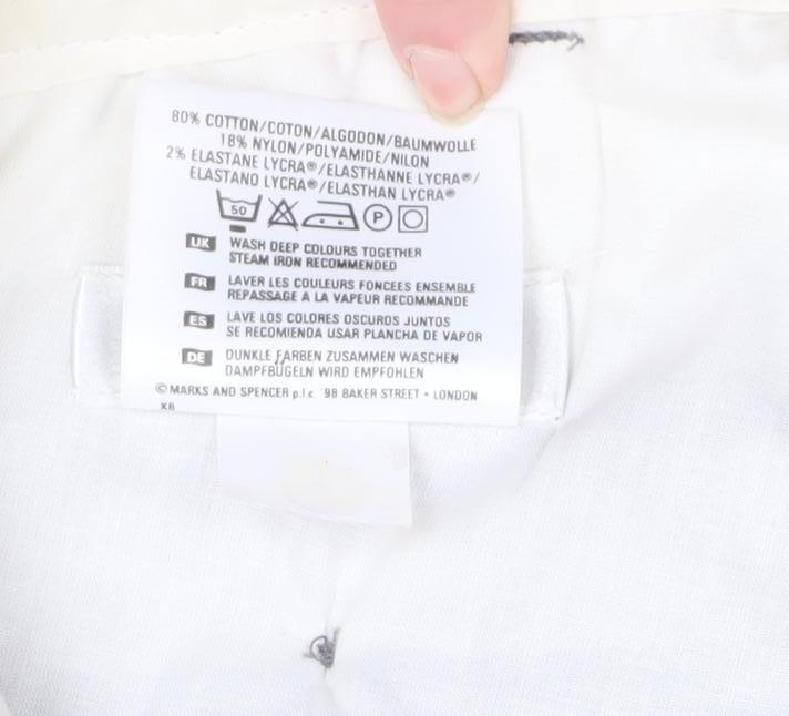 Marks and Spencer Men’s Grey Corduroy Trousers 38W 29L Classic Fit