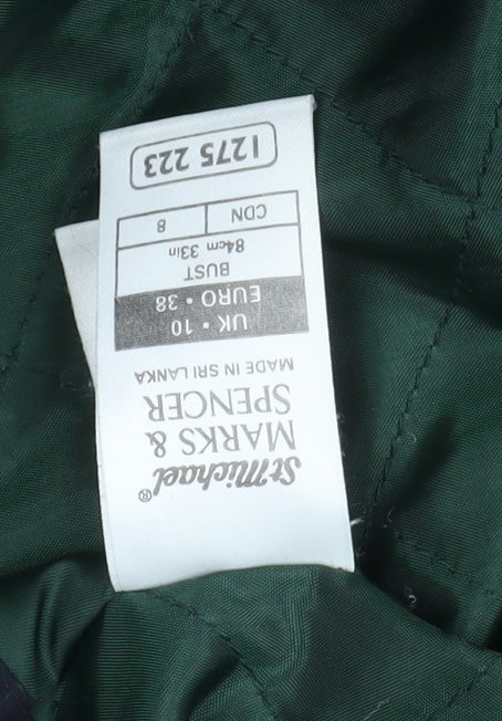 Additional view of Marks & Spencer Men's Green Hooded Parka Coat, size 10, Polyester