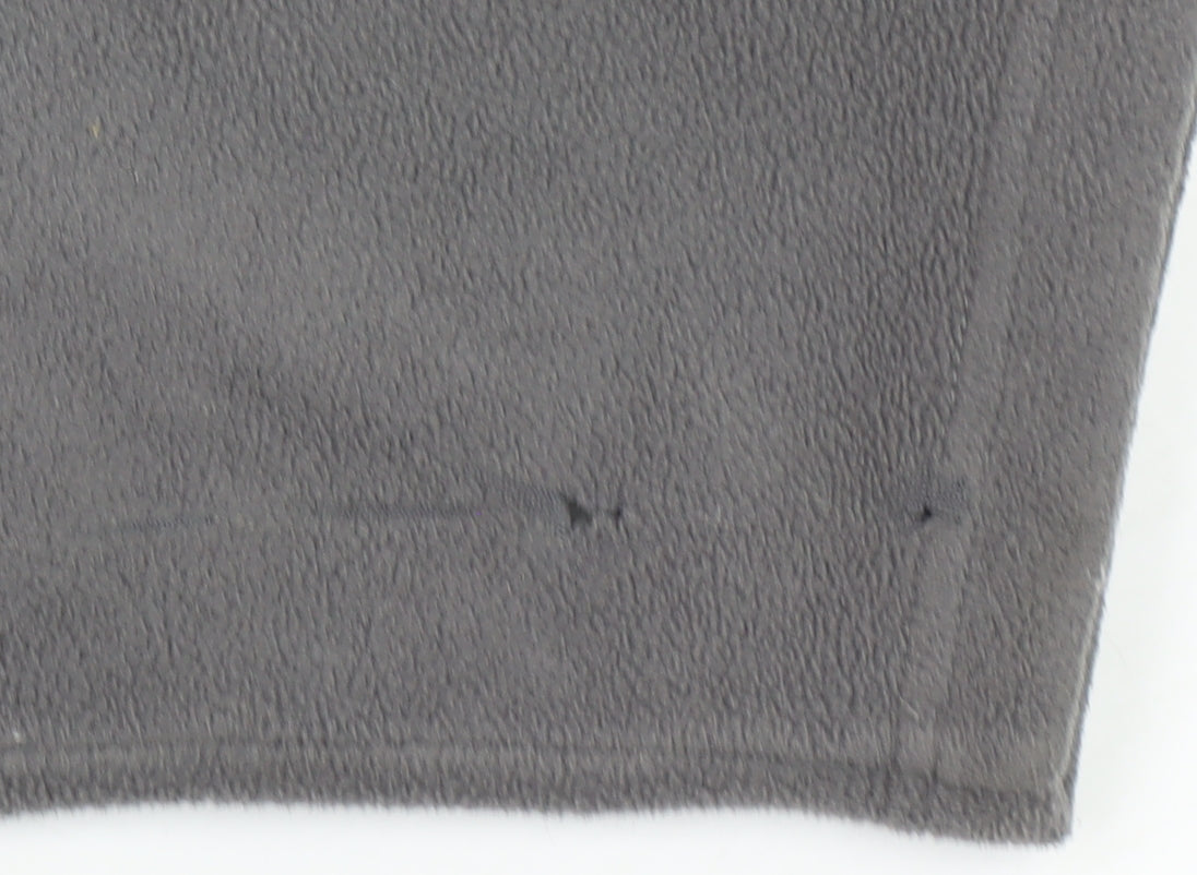 Crew Clothing Co. Men's Grey Fleece 1/2 Zip Pullover Sweatshirt Large