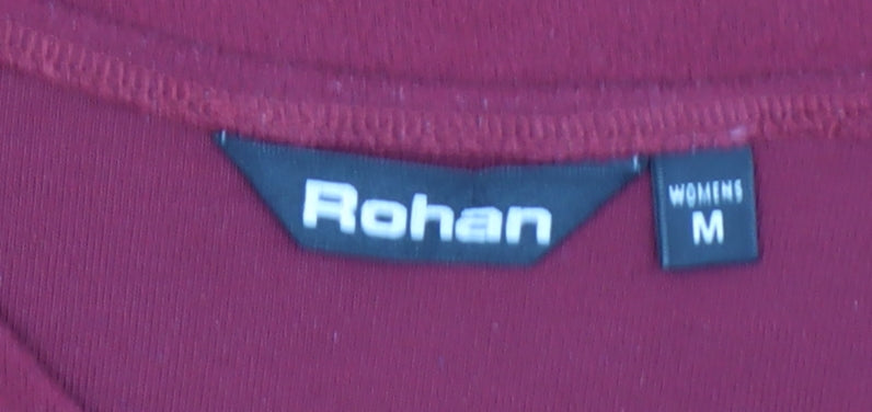 Rohan Womens Red Pullover Sweatshirt V-Neck Long Sleeve M