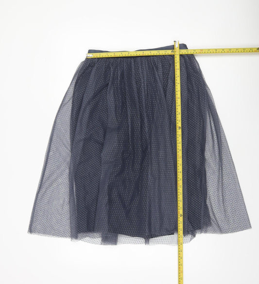 Needle & Thread Women's Blue A-Line Polka Dot Tulle Midi Skirt UK 10