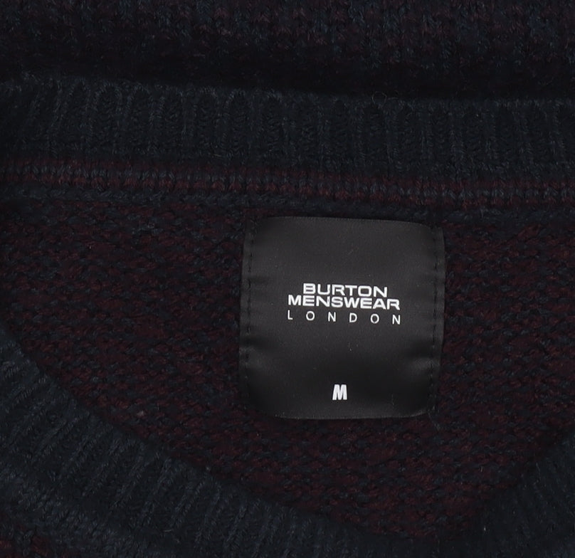 Burton Menswear London Men's Black Crew Neck Acrylic Jumper M