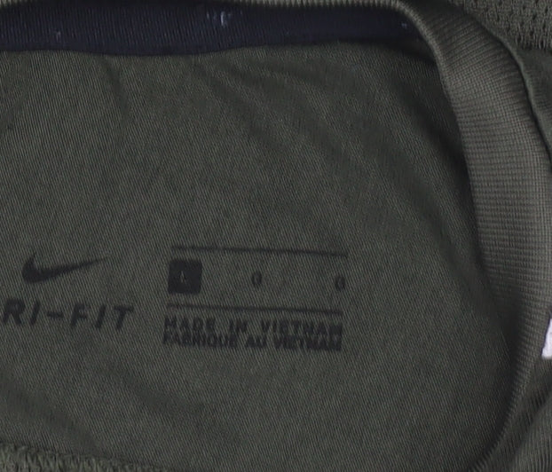 Nike Men's Green Dri-Fit Athletic T-Shirt Size M Short Sleeve