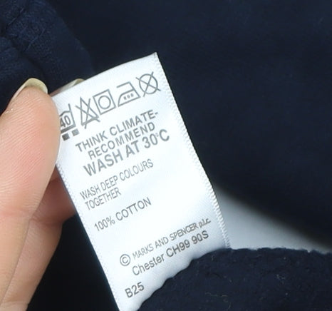 Marks and Spencer Blue Harbour Men's Blue L Crew Neck Sweatshirt