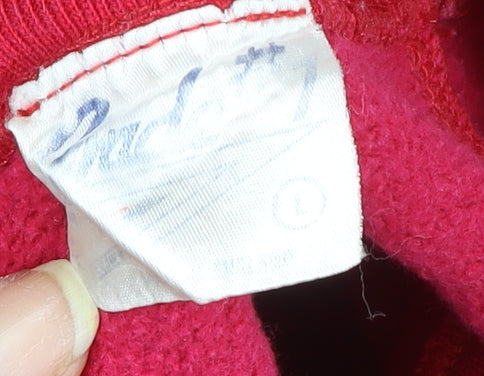 Probert University of London Red V-Neck Womens Sweatshirt Size L