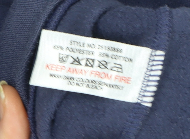 LA Gear Men Blue XL Pullover Hoodie University Sports Fleece