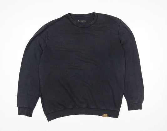 Label Lab Men's Black XL Crew Neck Cotton Pullover Sweatshirt