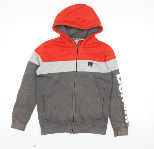 Additional front view of Bench boys’ multicoloured full zip hooded track jacket 11-12 years