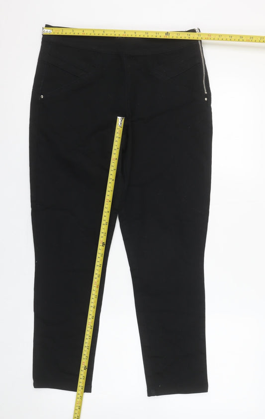 Wallis Womens Black Size 10 Slim Fit Stretch Jeggings