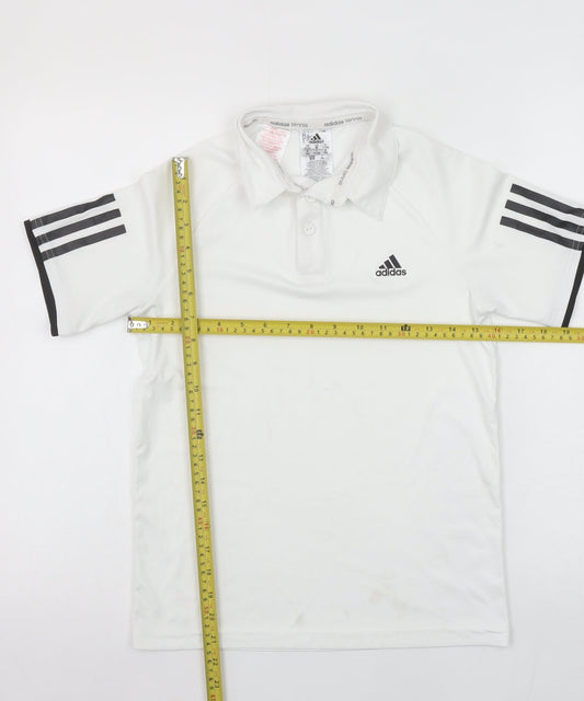 adidas Boys White Polo Tennis Top 11-12 Years Lightweight Sports Shirt